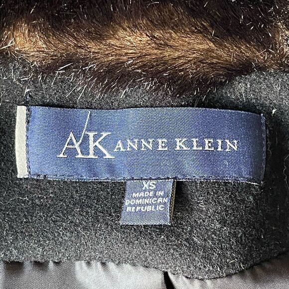 Anne Klein Wool Faux Fur Collar Jacket - Picture 5 of 7